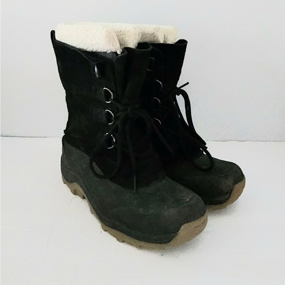 Lands' End black winter boots Kids size 5 or women's size 7